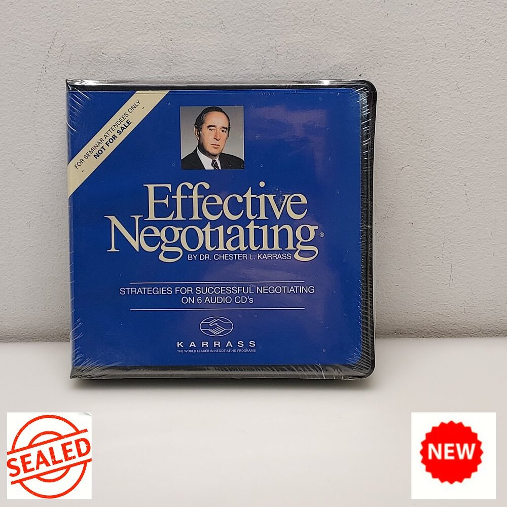Effective Negotiating Dr Chester L. Karrass official Seminar VERSION 6 CD SET